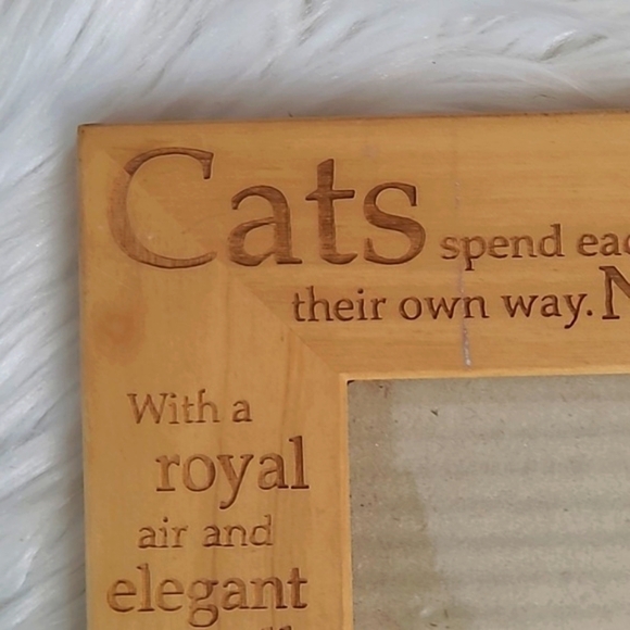 Cat Kitty Kitten Pet Wooden Engraved 4"x6" Photo Picture Frame Unbranded - Picture 4 of 13